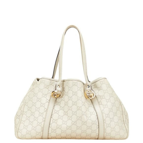 GUCCI Gray Leather Shoulder Bag - Picture 1 of 14